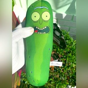 Green Rick and Morty Cucumber Plush Toy
